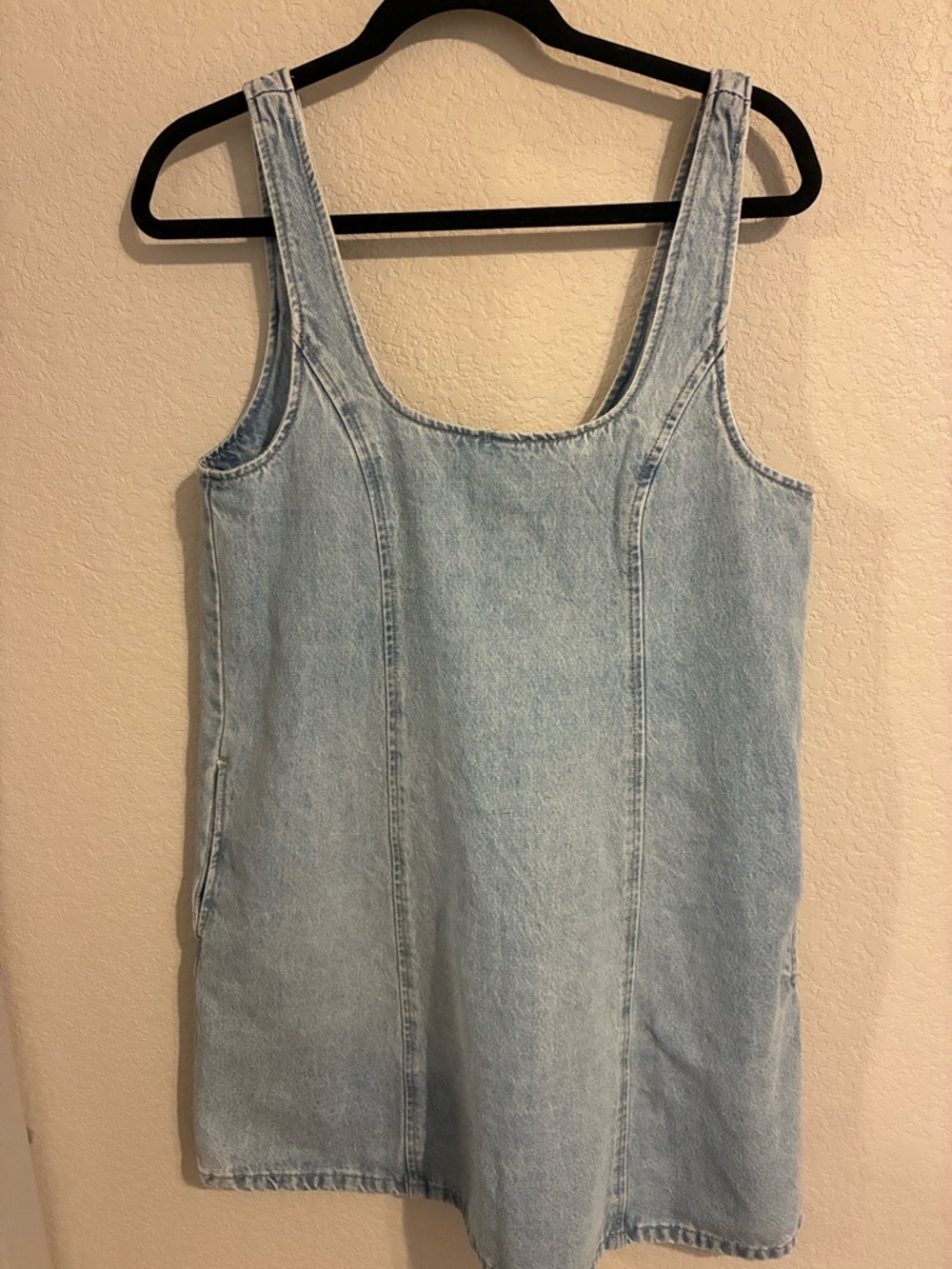 Blank NYC Light Wash Denim Mini Dress Size Small A-Line Sleeveless NWT - Picture 4 of 5